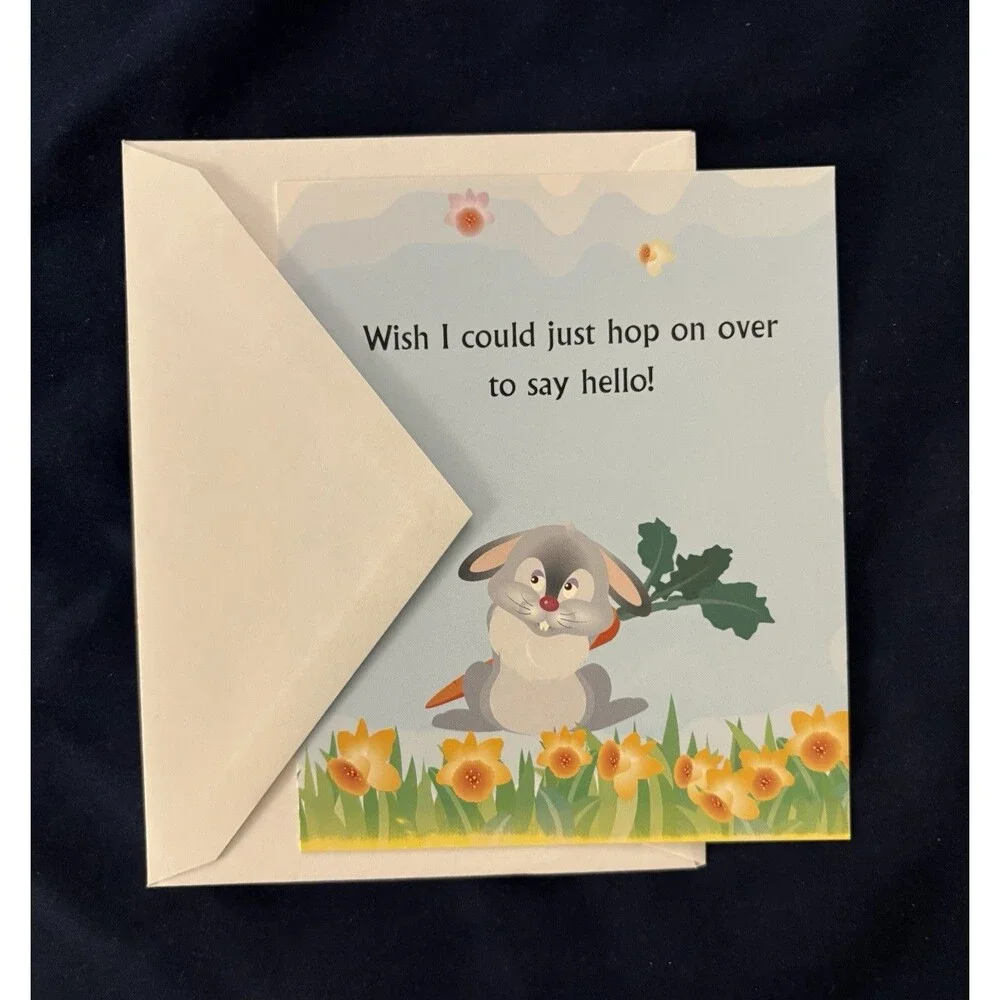 Friendship Card with White Envelope | Nature and Bunny design by Habitat